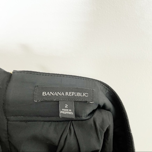 Banana Republic Black White Grey Knit Wrap Mini Work Skirt Size 2 - Picture 4 of 5